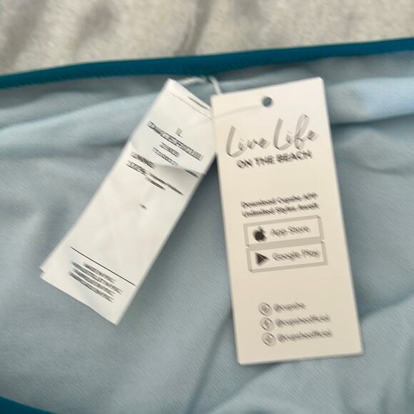 Cupshe Teal Blue  One Piece Swimsuit Woman Size Large - Picture 6 of 8